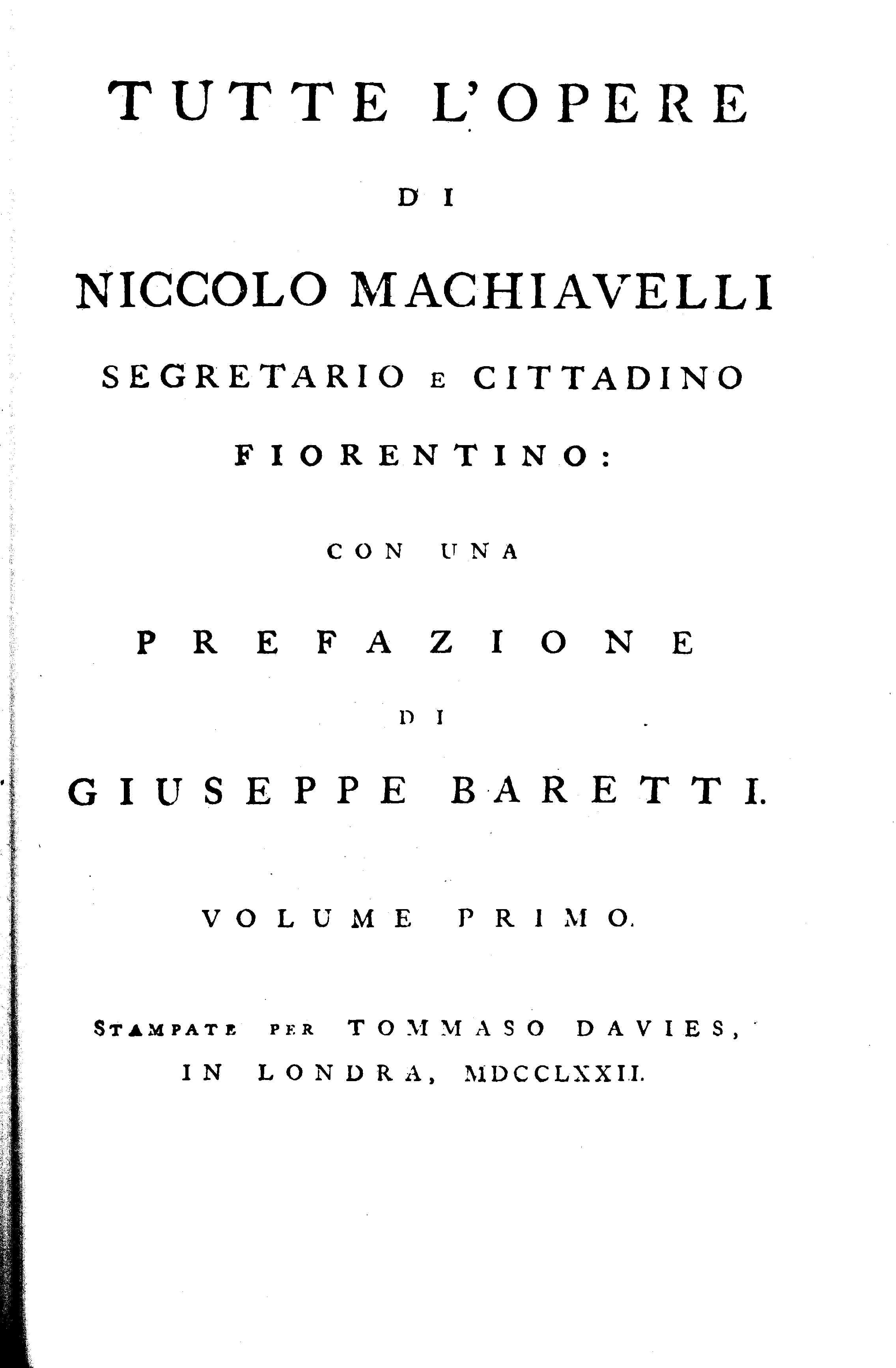Title Page of 1772 Edition
